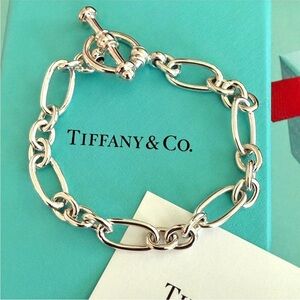 🩵 7 1/2” Vintage Tiffany & Co. Paloma Picasso Oval Toggle Link Bracelet - RARE